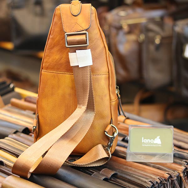 Túi đeo ngực nam Lano da bò thời trang phong cách TDL49 mặt sau