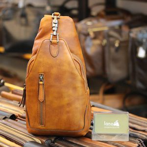 Túi đeo ngực nam Lano da bò thời trang phong cách TDL49