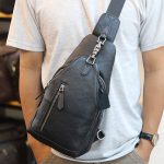 Túi đeo ngực nam Lano da bò thời trang phong cách TDL49 đeo chéo