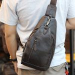 Túi đeo ngực nam Lano da bò thời trang phong cách TDL49 đeo chéo