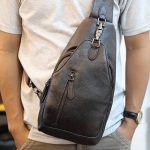 Túi đeo ngực nam Lano da bò thời trang phong cách TDL49 đeo chéo