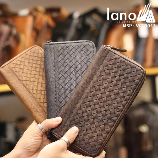 Ví cầm tay nam da bò Lano gọn nhẹ tiện lợi VCTN047