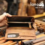 Ví cầm tay nam da thật Lano gọn gàng tinh tế VCTN045 - bên trong