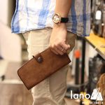 Ví cầm tay nam Lano da thật trẻ trung năng động VCTN034 - trên tay