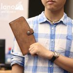 Ví cầm tay nam Lano da thật trẻ trung năng động VCTN034 - trên tay