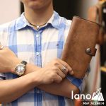Ví cầm tay nam Lano da thật trẻ trung năng động VCTN034 - trên tay