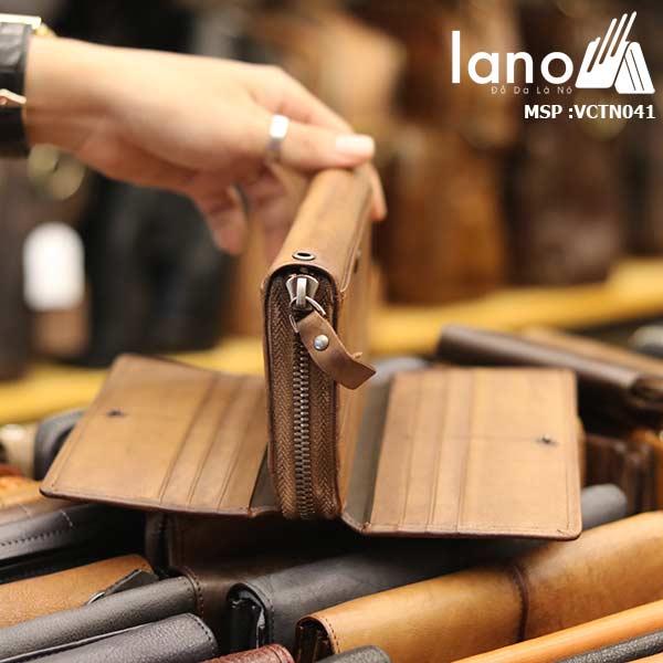 Ví cầm tay nam Lano mạnh mẽ nam tính mới nhất 2018 VCTN041 - bên trong