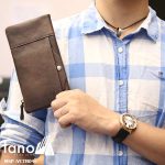 Ví cầm tay nam Lano thời trang cao cấp VCTN046 - trên tay