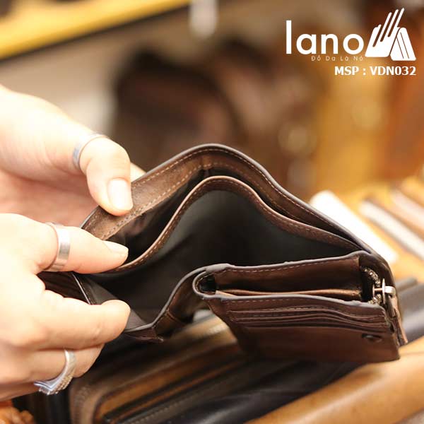 Ví da bò Lano thời trang nam tính đẳng cấp cho phái mạnh VDN032 bên trong
