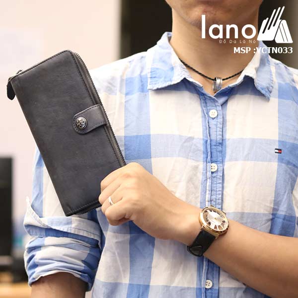 Ví dài cầm tay nam Lano tự tin cá tính mẫu mới 2018 VCTN033 trên tay