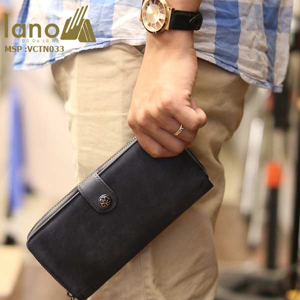 Ví dài cầm tay nam Lano tự tin cá tính mẫu mới 2018 VCTN033 trên tay