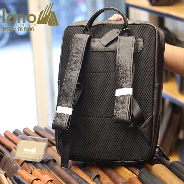 Balo da bò cho nam thời trang giá rẻ đựng Laptop Lano BLN06 mặt sau