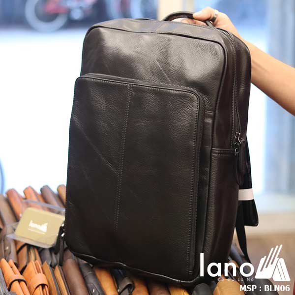 Balo da bò cho nam thời trang giá rẻ đựng Laptop Lano BLN06 nghiêng