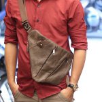 Túi da đeo ngực nam Lano thời trang độc đáo TDL25