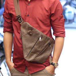 Túi da đeo ngực nam Lano thời trang độc đáo TDL25