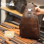 Túi đeo ngực nam da bò thời trang cao cấp mẫu mới 2018 TDL55 - nâu
