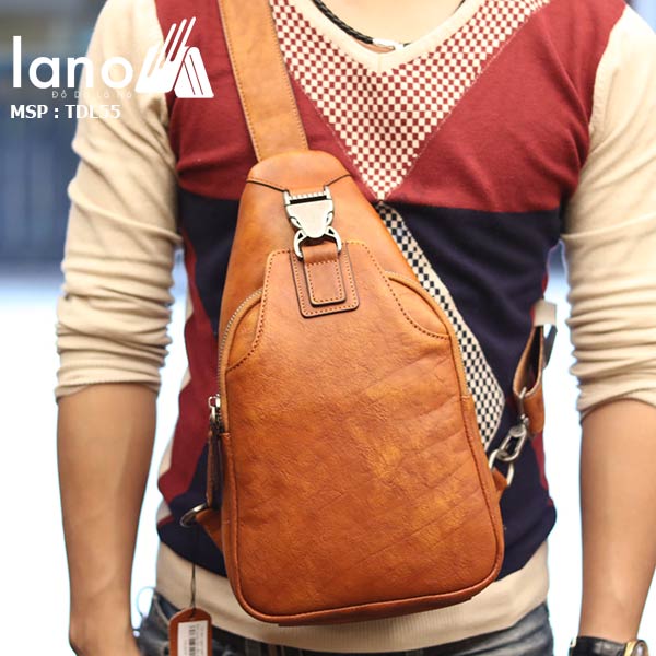 Túi đeo ngực nam da bò thời trang cao cấp mẫu mới 2018 TDL55 - đeo trước ngực