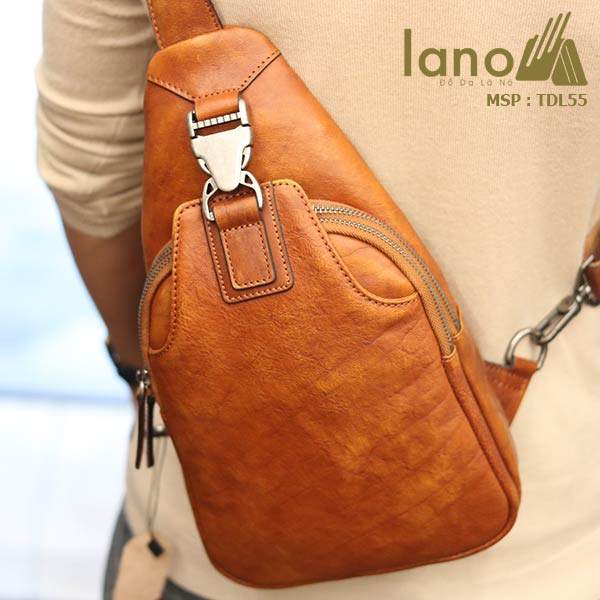 Túi đeo ngực nam da bò thời trang cao cấp mẫu mới 2018 TDL55 - đeo lưng