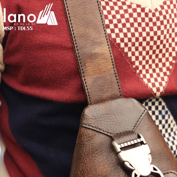 Túi đeo ngực nam da bò thời trang cao cấp mẫu mới 2018 TDL55