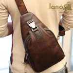Túi đeo ngực nam da bò thời trang cao cấp mẫu mới 2018 TDL55 nâu - đeo lưng