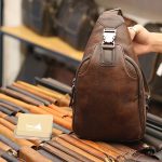 Túi đeo ngực nam da bò thời trang cao cấp mẫu mới 2018 TDL55