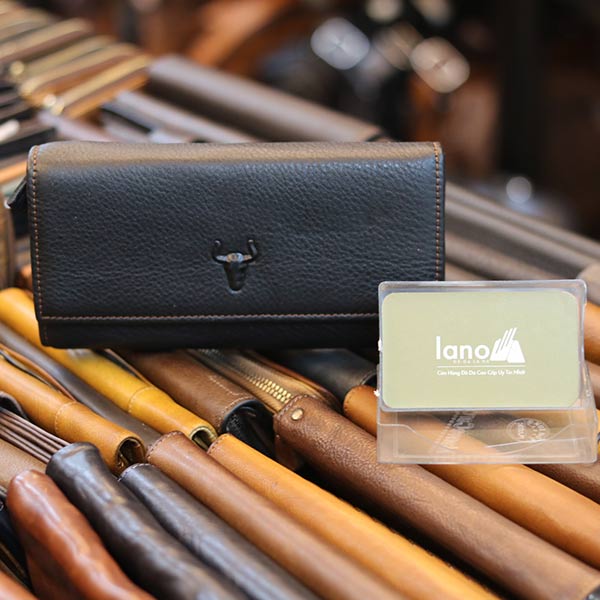 Ví cầm tay nam da bò 3 gấp thời trang tiện lợi VCTN056