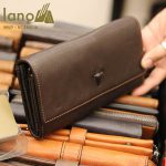 Ví cầm tay nam da bò 3 gấp thời trang tiện lợi VCTN056 - nghiêng