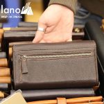 Ví cầm tay nam da bò 3 gấp thời trang tiện lợi VCTN056 - mặt sau