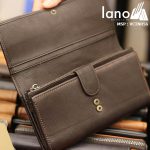 Ví cầm tay nam da bò 3 gấp thời trang tiện lợi VCTN056 - ngăn trong