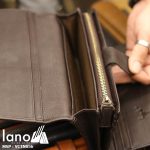 Ví cầm tay nam da bò 3 gấp thời trang tiện lợi VCTN056 - ngăn trong