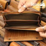 Ví dài cầm tay nam Lano da bò thời trang sang trọng VCTN055 - bên trong