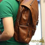 Balo da thời trang cao cấp mẫu mới 2018 BLN10 nâu vàng- đeo lưng