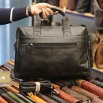 Cặp xách da bò thật thời trang công sở CD76 - mặt sau