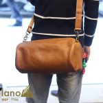 Túi trống du lịch da bò tiện dụng TT08 - đeo chéo