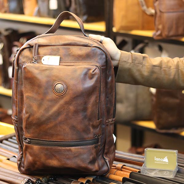 Balo da nam Lano cao cấp 100% từ da bò nhập khẩu BLN20