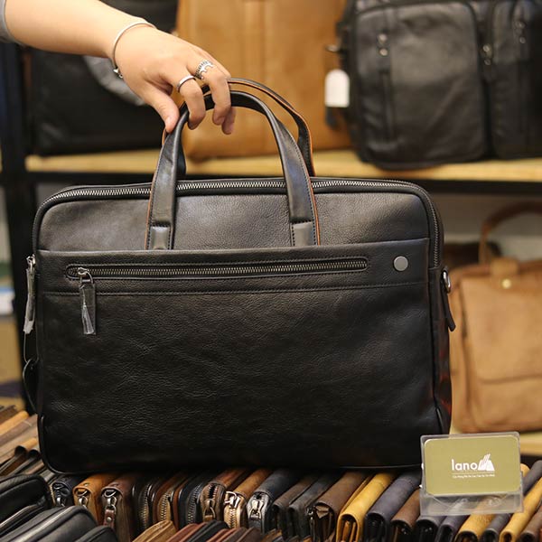 Cặp da nam công sở cao cấp Lano da bò thật CD84