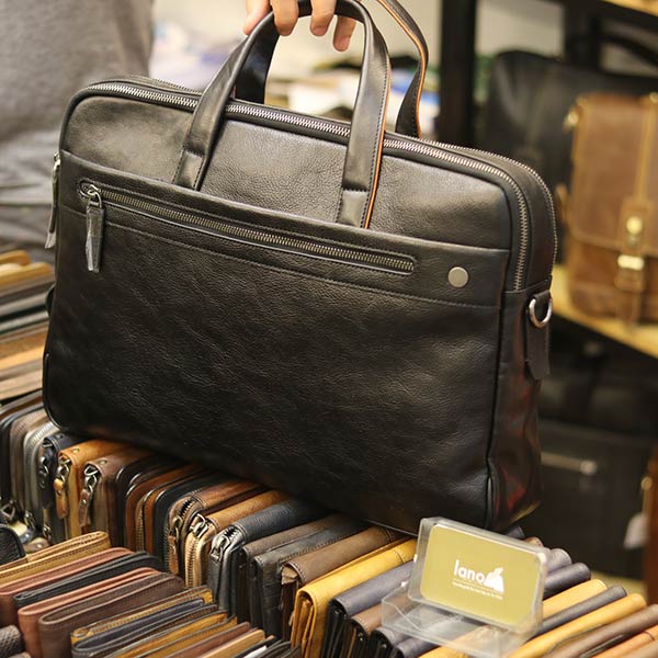 Cặp da nam công sở cao cấp Lano da bò thật CD84