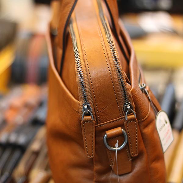 Cặp da nam công sở cao cấp Lano da bò thật CD84 2 ngăn đựng