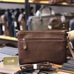 Túi cầm tay nam da bò đẳng cấp cho phái mạnh CLT15 - mặt sau