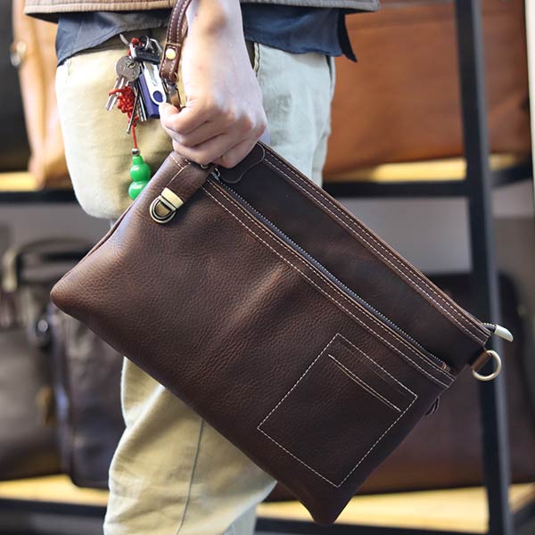 Túi cầm tay nam da bò đẳng cấp cho phái mạnh CLT15 - cầm tay