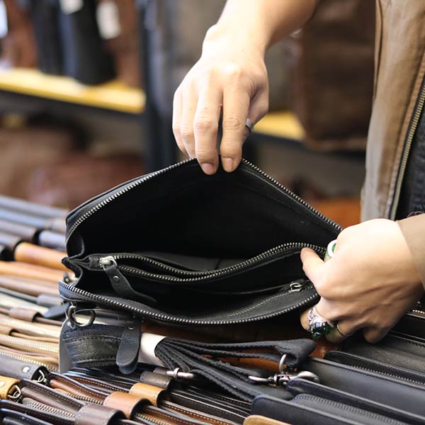 Túi cầm tay nam da bò mẫu mới 2019 CLT14 - ngăn trong