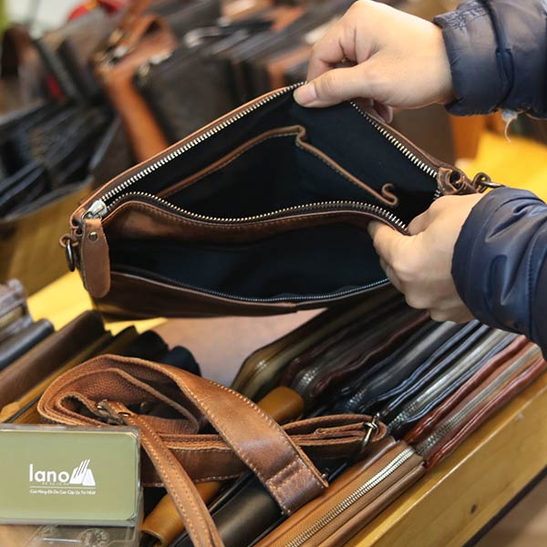Túi cầm tay nam da bò thời trang mới nhất 2019 Lano CLT16