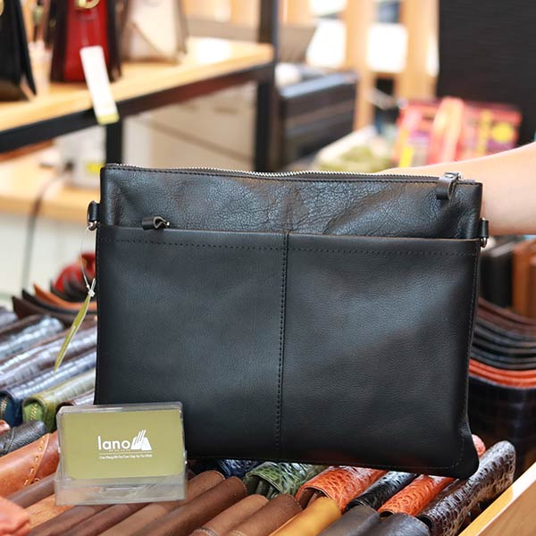 Túi cầm tay nam da bò thời trang mới nhất 2019 Lano CLT16