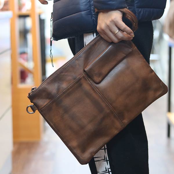 Túi cầm tay nam da bò thời trang mới nhất 2019 Lano CLT16