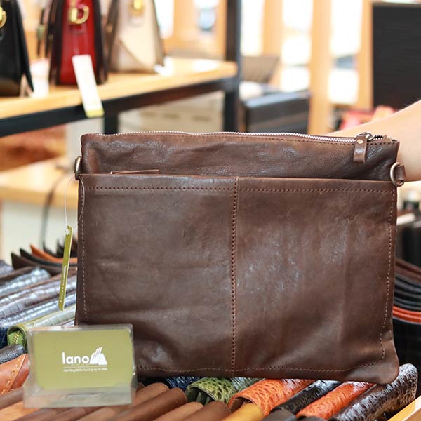 Túi cầm tay nam da bò thời trang mới nhất 2019 Lano CLT16