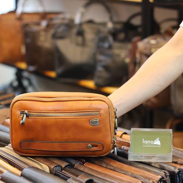 Túi cầm tay nam thời trang đẳng cấp phái mạnh CLT11 mặt sau