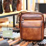 Túi da nam đeo chéo Lano mới lạ KT121