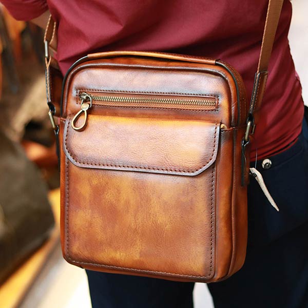 Túi da nam đeo chéo Lano mới lạ KT121