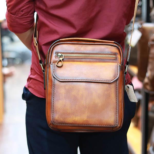 Túi da nam đeo chéo Lano mới lạ KT121