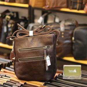 Túi da nam đeo chéo Lano thời trang đọc lạ KT120